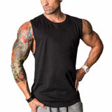 Skull Bodybuilding Stringer Tank Tops men