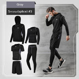 REXCHI 5 Pcs/Set Men's Tracksuit Gym Fitness For USA - UK - CANADA