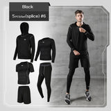 REXCHI 5 Pcs/Set Men's Tracksuit Gym Fitness For USA - UK - CANADA