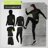 REXCHI 5 Pcs/Set Men's Tracksuit Gym Fitness For USA - UK - CANADA