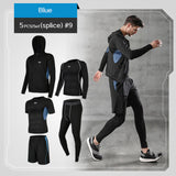 REXCHI 5 Pcs/Set Men's Tracksuit Gym Fitness For USA - UK - CANADA